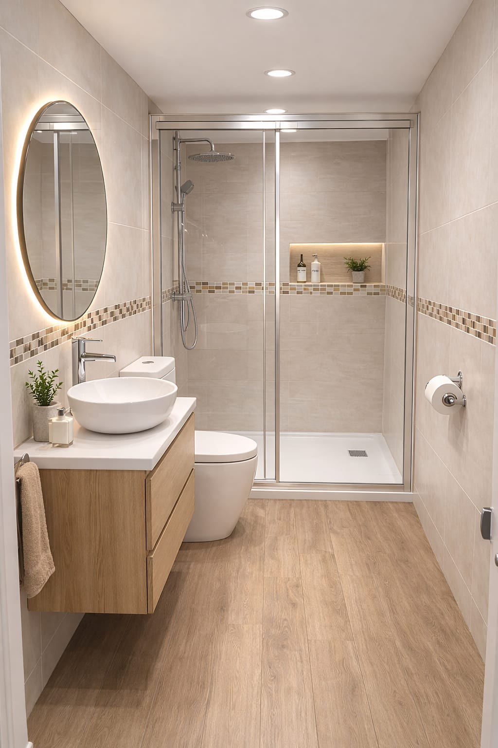 Baño de diseño minimalista