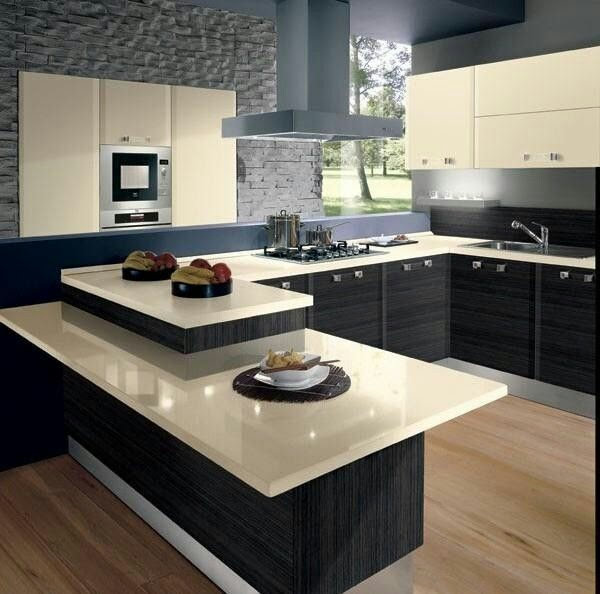 Cocina moderna en contraste
